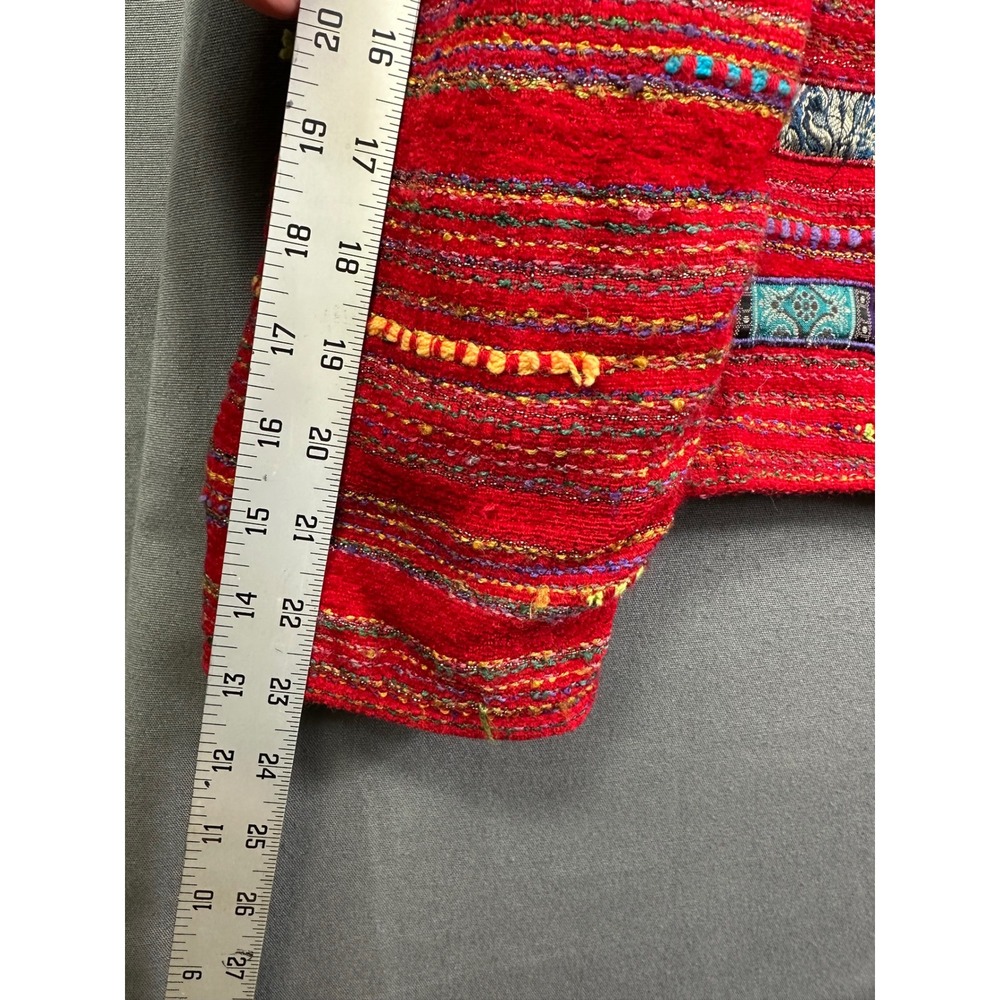 Coldwater Creek Red Patchwork Tapestry Jacket Wom… - image 9